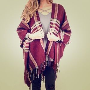 Nordstrom plaid poncho